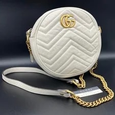 Gucci — Gucci 550154 493075 GG Marmont Round From Japan — Handbag — resale