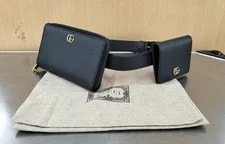 Gucci — Gucci GG Marmont Round Zipper Wallet Belt Pieces Model 699304 — Handbag — resale