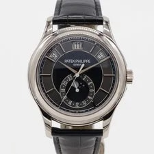 Patek Philippe — Patek Philippe Annual Calendar 18k White Gold 40mm Black Grey 5205G Leather Auto — Watch — resale
