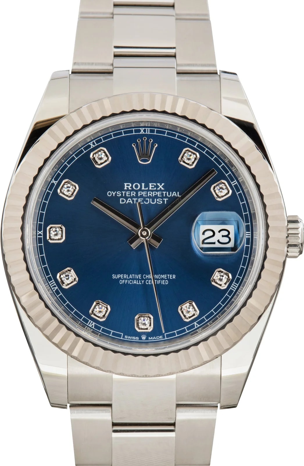 Rolex Blue Diamond Dial Datejust 41 Ref 126334