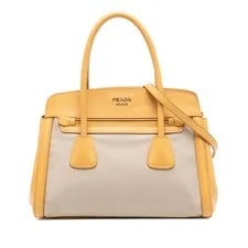 Prada — Authenticated Prada Trimmed Calf Satchel — Handbag — resale