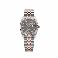 Rolex — Rolex Datejust 36 126231 Rose Gold Stainless Steel Slate Motif Diamond Dial — Watch — resale