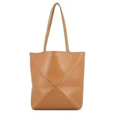 Loewe — Loewe Puzzle Fold Size Medium Shiny Warm Dessert A657G50X01 — Handbag — resale