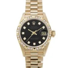 Rolex — Rolex Datejust 69178G Black / Diamond Dial Yellow Gold Automatic 26mm #W741 — Watch — resale