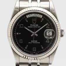 Tudor — Dead Stock Level Working Tudor Prince Day Date 76214 1181748 AT Automatic Black — Watch — resale