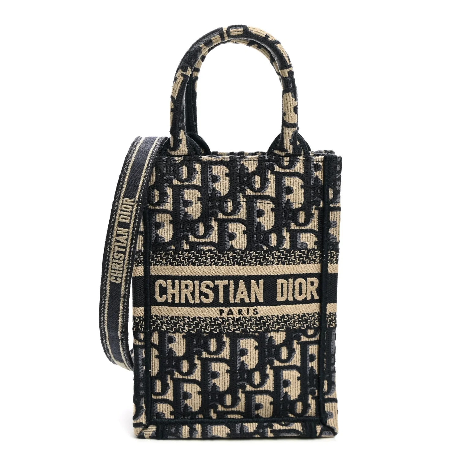 Dior — Reverse Embroidered Mini Book Tote Phone — Handbag — resale
