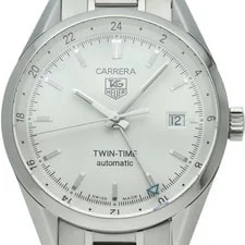 Tag Heuer — TAG Heuer WV2116.BA0787 Carrera Twin Time GMT Automatic Date White — Watch — resale