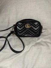 Gucci — Gucci GG Marmont Small Chevron Quilted Crossbody — Handbag — resale