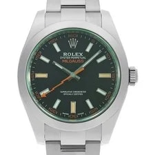 Rolex — Rolex Milgauss Green Glass 116400GV Black Random Number Second Hand — Watch — resale