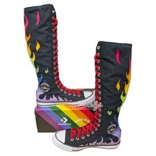 Converse — Converse Pride Xxhi Knee High Custom Elastic Lace Boot M11 W13 — Sneaker — resale
