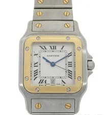 Cartier — Cartier Santos Galbe W20011C4 Quartz 41mm Ivory Box Papers — Watch — resale
