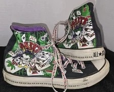 Converse — Converse Chuck Taylor the Joker & Harley Quinn DC Comics Shoes 6 8 — Sneaker — resale