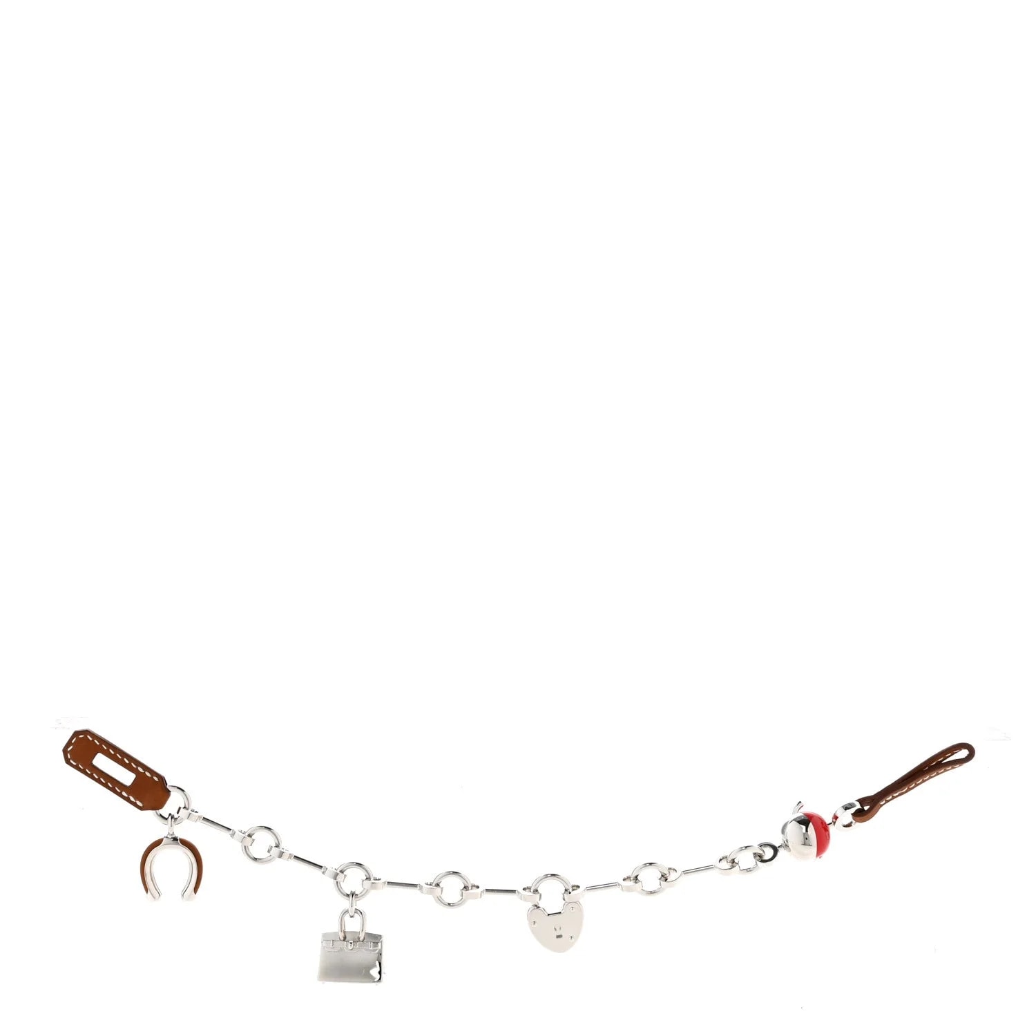 Hermès — Palladium Bijou de Sac Bag Charm Fauve de Coeur — Accessory — resale
