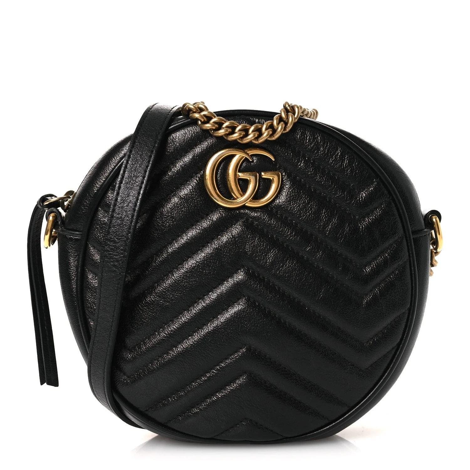 Gucci — Azalea Matelasse Heart Mini GG Marmont Round — Handbag — resale