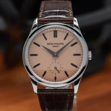 Patek Philippe — Patek Philippe Calatrava 6196P-001 Platinum 2025 Full Set Salmon Dial — Watch — resale