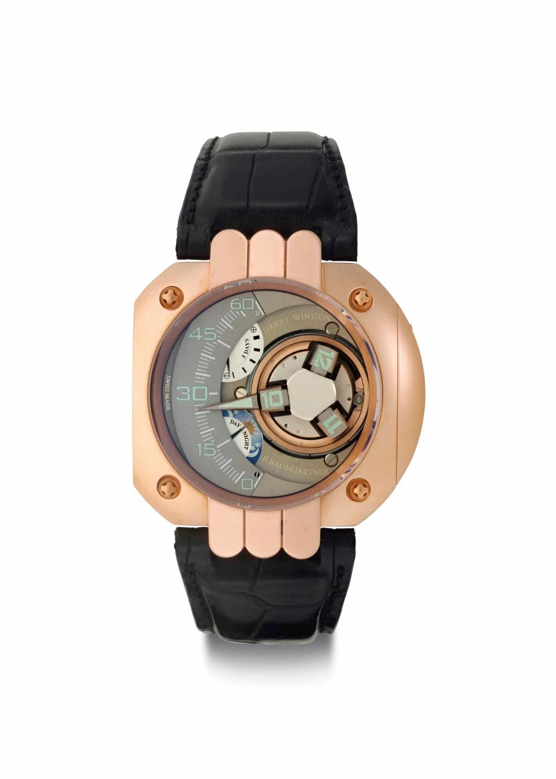 Worldofluxuryus — Harry Winston Opus V Sattelite By Felix Baumgartner 18K Rose Gold — Watch — resale