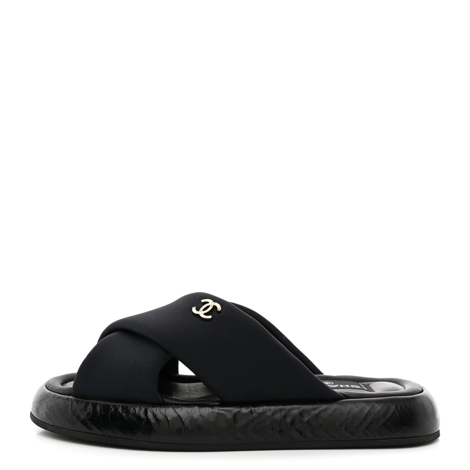 Chanel — Fabric CC Mules 36 — Designer Shoe — resale