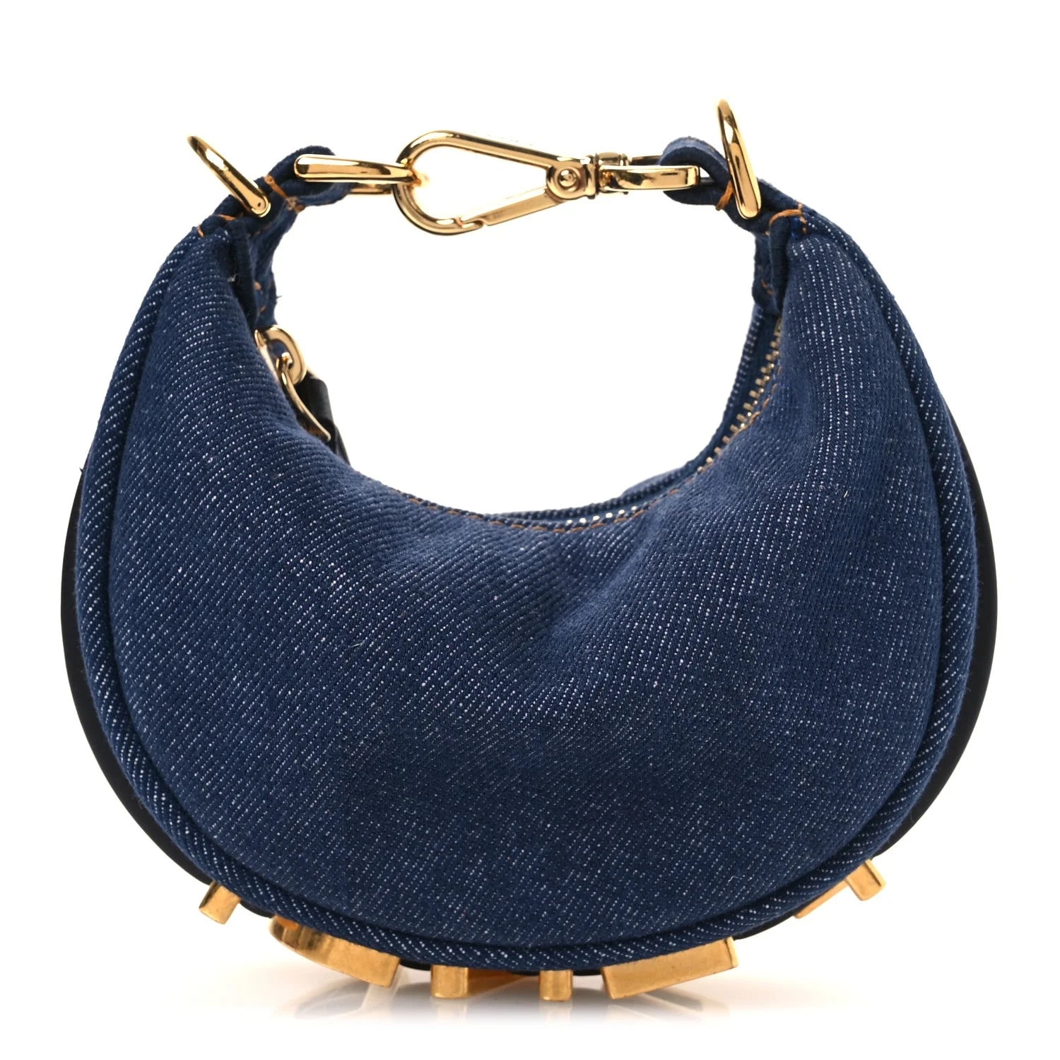 Fendi — Shiny Nano Fendigraphy Hobo Charm Moro — Handbag — resale