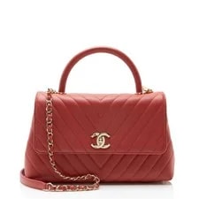 Chanel — Chanel Chevron Coco Top Handle Small Flap — Handbag — resale