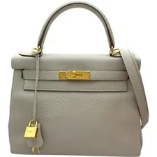 Hermès — Hermes Kelly 28 Crema Hardware Dust Strap #OK180 — Handbag — resale