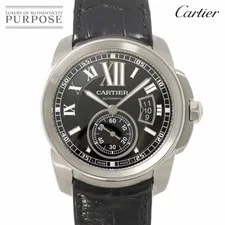 Cartier — Cartier Calibre de W7100041 Date S Black Automatic Calibre de — Watch — resale