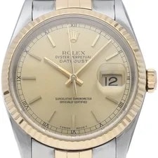 Rolex — Rolex Datejust 16233(W) K18YG/Stainless Steel mensWatch Champagn... — Watch — resale