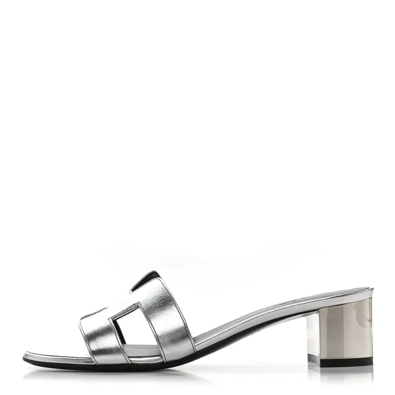 Hermès — Metallic Oasis 39 — Designer Shoe — resale