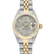 Rolex — Rolex Datejust 10P Diamond 69173G Gray Print Computer W Number Second Hand — Watch — resale