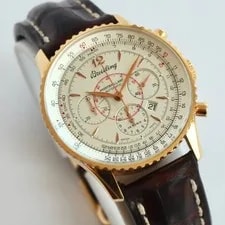 Breitling — Breitling Solid Gold H41330 Navitimer Montbrillant, Deployment Clasp — Watch — resale
