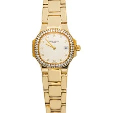 Patek Philippe — Patek Philippe Nautilus 4700/54 W/Archive Quartz 18k YG Cream Dial 26mm — Watch — resale