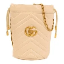 Gucci — Gucci CC GHW GG Marmont Chain Bucket — Handbag — resale