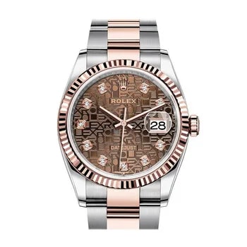 Rolex — Datejust 36 Chocolate Jubilee Diamond Dial Steel and 18kt Everose Gold Oyster 126231CHJDO — Watch — resale