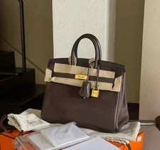 Hermès — Auth Hermès Birkin 30 Ebene Fauve Faubourg — Handbag — resale