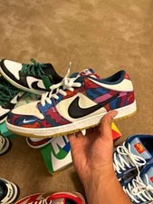 Nike SB — Nike SB Dunk Low Pro "Parra" Fireberry/ -Color Skate Shoes US 13 — Sneaker — resale