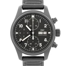 IWC — IWC Pilot’s Chronograph Tribute To 3705 Ceratanium 41mm Black IW387905 BOX — Watch — resale