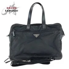 Prada — Prada Business Briefcase Triangle Plate — Handbag — resale