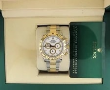 Rolex — 2020 Rolex Daytona 116503 White Dial TT 18kt Oyster With Papers 40mm — Watch — resale
