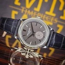Patek Philippe — Patek Philippe Calatrava 6119G-001 39MM 18K White Gold Grey Anthracite Dial B&P — Watch — resale