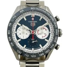 Tag Heuer — TAG Heuer Carrera Caliber Heuer 02 Sports Chronograph CBN2A1E Navy SS Automatic — Watch — resale