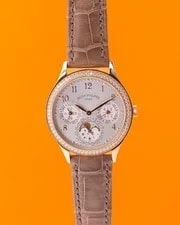 Patek Philippe — Patek Philippe Perpetual Calendar 35mm 7140R Rose Gold Diamond Silver Dial 2023 — Watch — resale