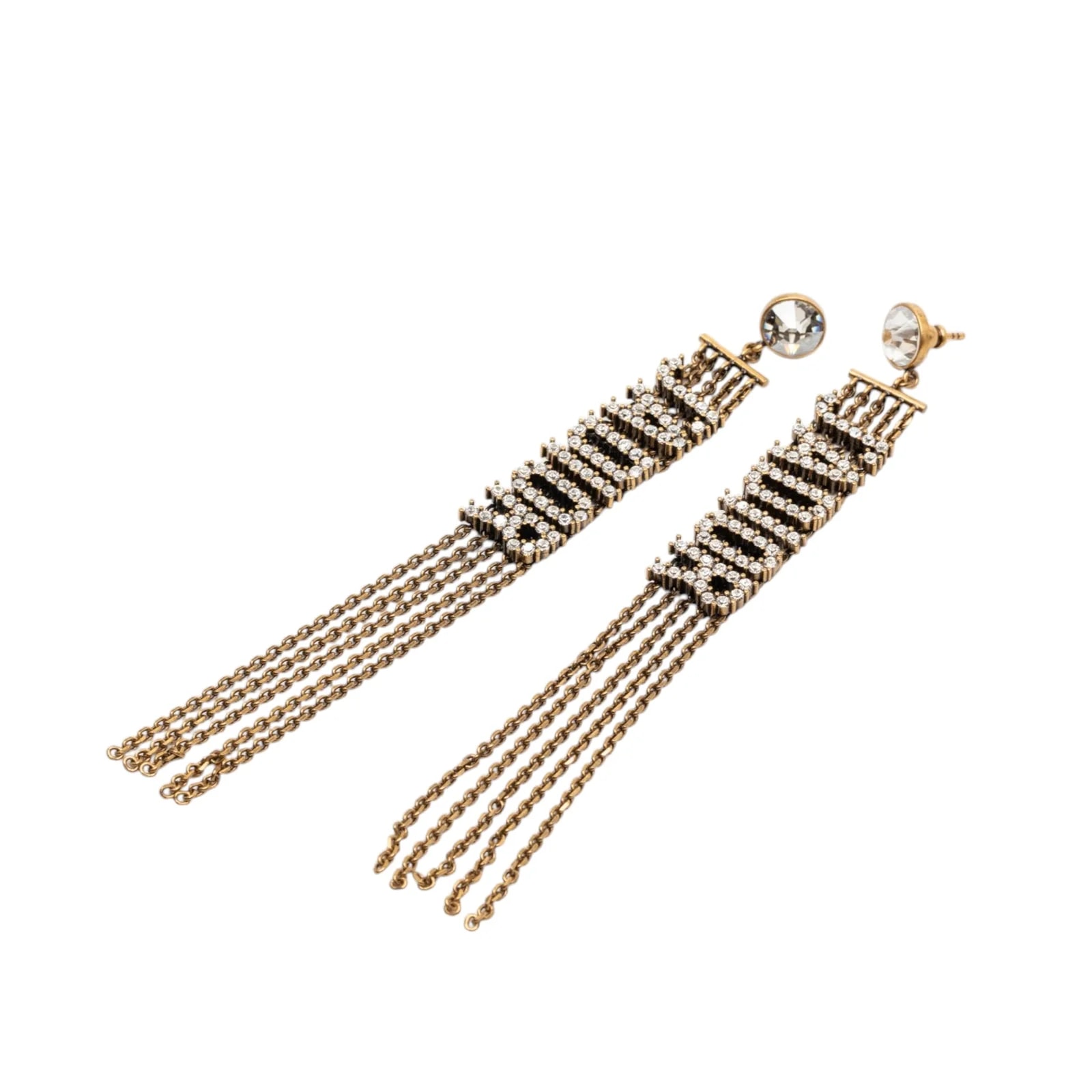 Dior — Strass JAdior Drop Push Back — Jewelry — resale