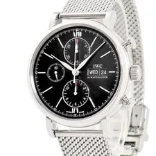 IWC — IWC Portofino Chronograph IW391030 Automatic 42mm Black Silver #HD374 — Watch — resale