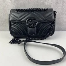 Gucci — Gucci GG Marmont Logo Quilted Chain - Excellent #1OTKFL1 — Handbag — resale