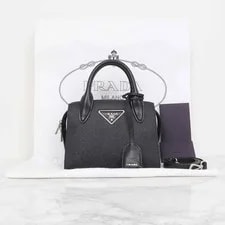 Prada — Prada Triangle Logo Top Handle Two-Way 1BA269 — Handbag — resale