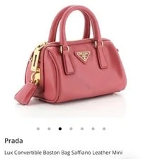 Prada — Prada Lux Convertible Boston Mini Fr — Handbag — resale
