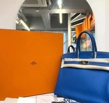 Hermès — Hermes Birkin 35 Limited Edition Verso Mykonos 148576830 — Handbag — resale