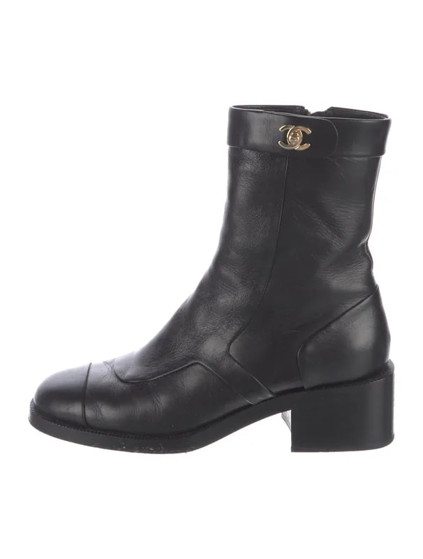 Chanel — 2022 Interlocking CC Logo Moto — Designer Shoe — resale