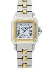 Cartier — Cartier Santos Galbe SM Godron Automatic 23mm White — Watch — resale