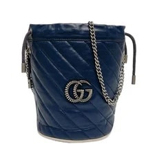 Gucci — Gucci GG Marmont Chain Logo Drawstring - Very Good #1I9U1WN — Handbag — resale