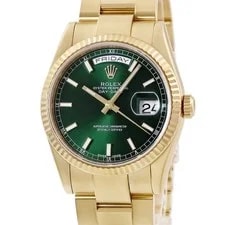 Rolex — Rolex Day-Date 36 118238 18K Yellow Gold 36mm Green Dial Automatic #HDW060 — Watch — resale